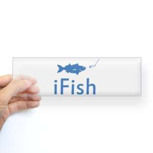  Bumper Sticker Clear iFish Fishing Fisherman: Everything 