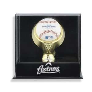   Wall Mounted Gold Ring Baseball Logo Display Case: Sports & Outdoors