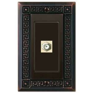  Meander Antique Bronze   1 Cable TV Wallplate