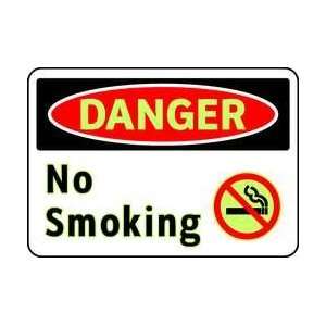  Danger No Smoking Sign,7 X 10in,eng,surf   BRADY 