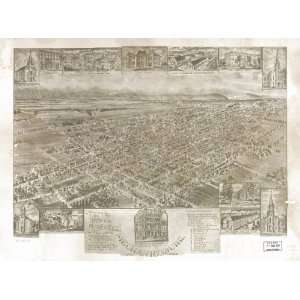  Historic Panoramic Map Mechanicsburg, Pa., 1903. Drawn and 