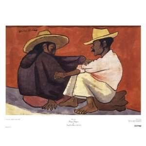  Pareja Indigena by Diego Rivera 24x16
