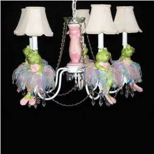  Ballerina Frog Chandelier 5 Arms Without Shades