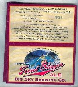 24 Tent Signs Montana Trout Slayer Ale Big Sky Brewing  