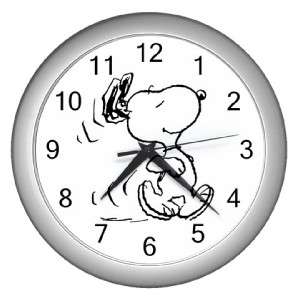 Brand New Snoopy Silver White 10 Round Home Wall Clock  