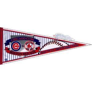   Cubs vs Boston Red Sox Interleague Game Pennant: Sports & Outdoors