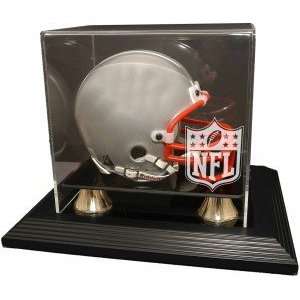 NFL Logo Gear Zenith Mini Helmet Display   Black: Sports 