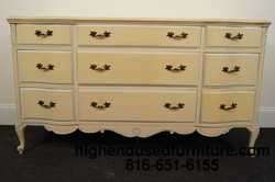 Vintage White French Provincial Solid Wood 65 Dresser  