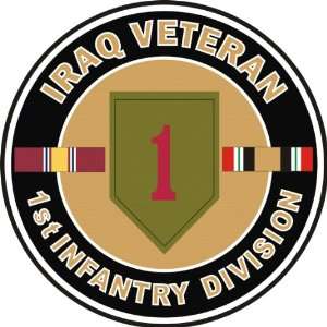  US Army Iraq Veteran 1st Infantry Decal Sticker 3.8 6 