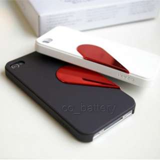 2pcs Couple Hard Cover Skin Case for Apple iPhone 4S/4 Black&White or 