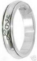 Sterling Silver Faith Love Hope Ring Jewelry SIZE 5  