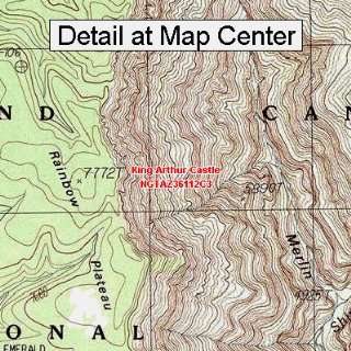 USGS Topographic Quadrangle Map   King Arthur Castle, Arizona (Folded 
