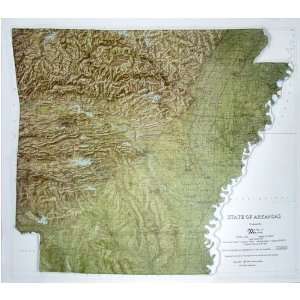   Raised Relief Map M AR1921 Arkansas NCR Series: Toys & Games