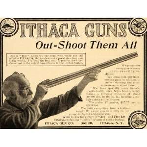  1906 Ad Ithaca Guns Bob Edwards 20 Gauge Hammerless 