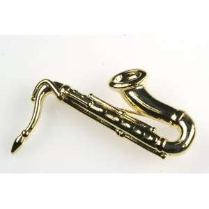  Notables Jewelry Saxophone Stick Pin   Gold Musical 
