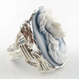 Crown Of Thorns Jesus Cameo Ring Sterling Silver Custom Jewelry  