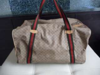 GUCCI Vintage Carry on Signature Luggage Duffle Gym Bag  
