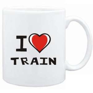 Mug White I love Train  Hobbies 