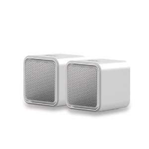   Compact Stereo Speakers for Mac and PC Laptops   White Electronics