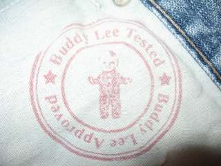 Vintage Lee Jean Cant Bust Em BUDDY LEE TESTED Logo Size 33 x 32 