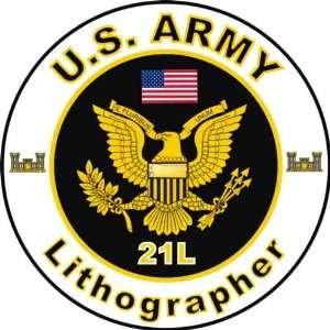   States Army MOS 21L Lithographer Decal Sticker 3.8 Everything Else