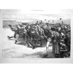  1872 Derby Horse Racing Sport Spectators Fine Art