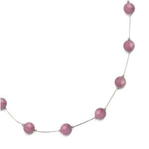  Pink Rhodonite and Liquid Silver 17 Necklace Jewelry