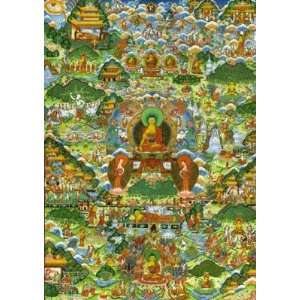Life Of Buddha Thangka Wooden Jigsaw Puzzle:  Toys & Games