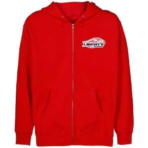 NCAA Liberty Flames Youth Red Logo Applique Full Zip Hoody  
