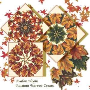  Autumns Harvest Cream Kaleidoscope Quilt Block Kit Arts 