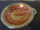 indiana amber carnival glass 8 killarney divided relish serving candy
