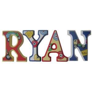    hand painted wooden letters block construction: Toys & Games