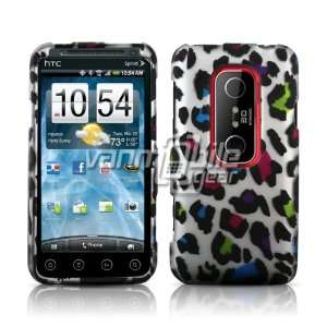  HTC EVO 3D (Sprint)  Rainbow Leopard Design Hard 2 Pc Case 