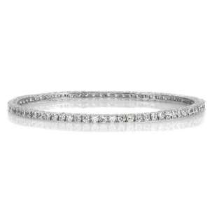  Leikos Round Cut CZ Bangle Bracelet: Emitations: Jewelry