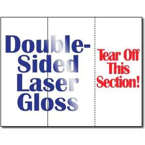  38lb Laser Gloss Brochure w/Tear Off   250 Brochures 