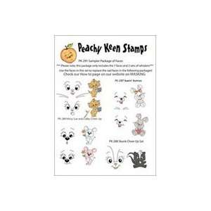  Peachy Keen Clear Stamp Face Assortment samplerPkage Of 