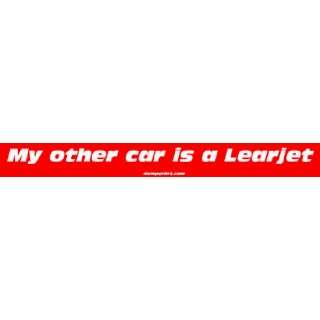  My other car is a Learjet MINIATURE Sticker Automotive