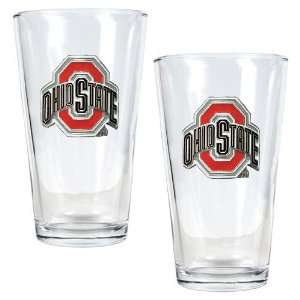  Ohio State Buckeyes NCAA 2pc Pint Ale Glass Set 