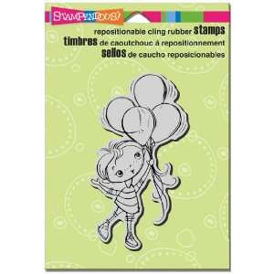  Balloon Kiddo   Cling Rubber Stamp: Arts, Crafts & Sewing