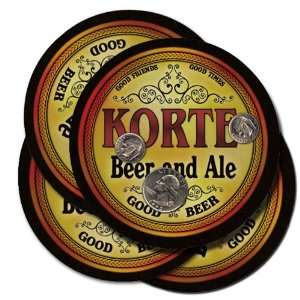  KORTE Family Name Beer & Ale Coasters 