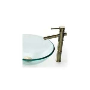  Kraus Clear Glass Vessel Sink 12mm and Bamboo Faucet: Home 