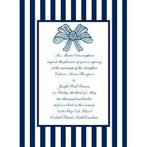   Custom Printed Card   Stripes with Bow Design