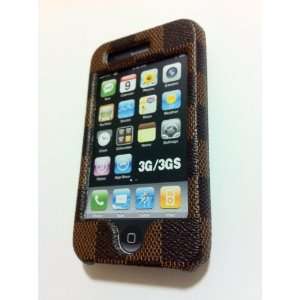  IPHONE 3G 3GS LEATHER FULL CASE CASE/COVER (Brown & Black 