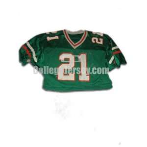  Green No. 21 Game Used Florida A&M Russell Football Jersey 