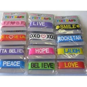  New Fashion Hot Items Silicone Rubber Text Bands 12 Design 