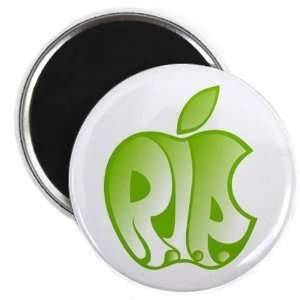  Creative Clam R.i.p. Steve Jobs Green Apple On A 2.25 Inch 