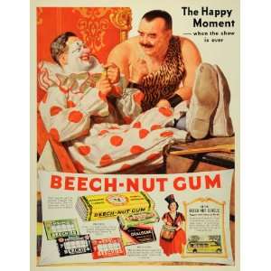  1937 Ad Beech Nut Gum Circus Spearmint Oralgene Chewing 