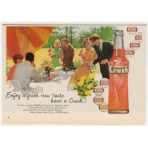 1960 Orange Crush Soda Enjoy Fresh New Taste Print Ad:  