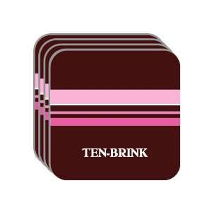   Name Gift   TEN BRINK Set of 4 Mini Mousepad Coasters (pink design