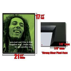   Framed Bob Marley Poster Quote Positive Way FrSx0140: Home & Kitchen